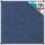 Parrot Bulletin Board Ribbed Aluminium Frame 900X900MM - Denim