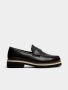 Jonathan D Men's Penny Moc Loafer - Black - Slip-On