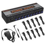 Strich Guitar Pedal Power Supply 10 Independent Dc Output For 9V 12V 18V Effect Pedal 100MA 500MA Pedalboard Power Supply With S