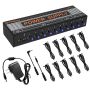 Strich Guitar Pedal Power Supply 10 Independent Dc Output For 9V/12V/18V Effect Pedal 100MA 500MA Pedalboard Power Supply With Short Circuit Protect