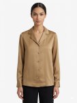 Polo Womens Molly Long Sleeve Revere Blouse In Camel - Camel 42