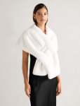 Felicity Faux Fur Wrap - 0 Ivory