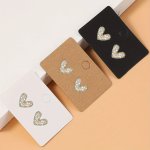 100 50 Pcs Earring Display Cards Kraft Paper Blank Jewelry Tags Diy Jewelry Packaging Stud Earring Holder Price Tags For Retail