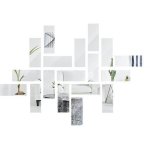 Mirror Sticker Silver 23 26.5CM HB-01
