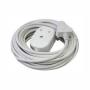 Alphacell 15M White Extension Cord 10A