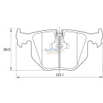 Stone Brake Pad Set Rear SP21282