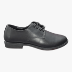 Youth Siya Lace Up Black School Shoe - 2