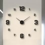 Simple Cover Decorative Clock Silent Digital Wall Sticker Clock Creative Clock Living Room Bedroom Wall Sticker Creative Clock Nordic Style Study Wall Clock Diy