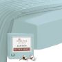 King Size Fitted Bed Sheets Baby Blue 100% Cotton Luxury 400 Thread Count Sateen Weave Fitted Bedsheets King Size 180X200 Cm Fitted Bedsheet