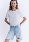 Baggy Low Denim Shorts - Light Denim Blue