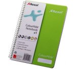 Rexel A5 Notebook Feint Ruled Perforated Lime – 165041