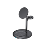 Choetech Fast Wireless 3 In 1 Magnetic Charging Stand T585-F 15W Black - Braintree Shop