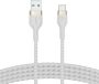 Belkin Boostcharge Pro Flex 15W Usb-a To Usb-c Braided Cable 1M - White