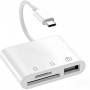 USB C To Sd Card Reader For Iphone 15/IPAD/MAC/LAPTOP 3 In 1 Usb-c