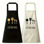 2-PIECE Waterproof Pvc Aprons - Cooking Print Bibs For Daily Use & Gifting