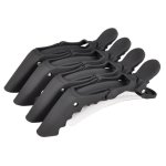 Sectioning Clips Croc Clips Rubberised Black 11CM 4 PACK