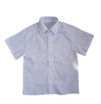 Prof Kid's White Short Sleeve Shirt