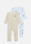 Cotton On 2 Pack Organic Pointelle Zip Romper - White Water Blue vintage Teddy&oatmilkgingham