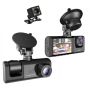 3-CHANNEL Front Interior And Rear Dash Cam With 32GB Card