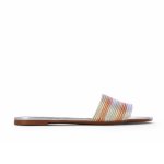 Multi Strap Slip-on Sandal -silver multi