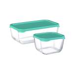 Snowbox 2 Piece Storage Container Set Clear