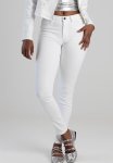Sissy Boy Polly: Mid Waist Basic Skinny - White