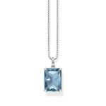Necklace Large Blue Stone - 50CM Adjustable