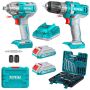 Total - Li-ion Cordless Drill & Impact Wrench With Diy Hand Tool Set - 90PC