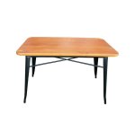 Tolix Dining Table With Wooden Top