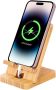 Bamboo Desktop Wood Phone Stand Clamp Holder For All Smartphones Holder