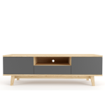 Cooper Tv Unit - 2000MML X 440MMW X 500MMH White Oak Charcoal
