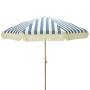 Beach Umbrella - 200CM Uv Protection Blue/white Stripes - Beach & Garden