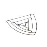 Triangular Fruit Basket Silver