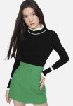 Colour Block Knitwear Sweater - Black