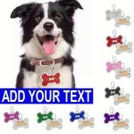 Custom Engraved Zinc Alloy Bone-shaped Pet Id Tags Personalized Dog Collar Charms With Name And Phone Number Durable Identificat