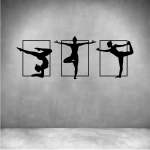 Set Of 3 Yoga Art - Rust Coat L 900 X H 300MM