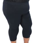 Ladies 3 4 Length Leggings - 60 Black