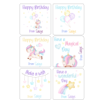 Personalised Gift Stickers - Unicorns