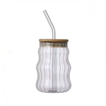 530ML Glass Tumbler Cup With Lid And Straw- YJA-4