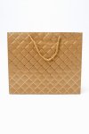 Senza Luxury Gift Bag Embossed With Handles Gold 320MM X 260MM