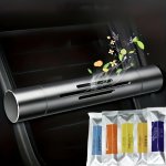 Car Air Freshener Vent Clip - Aromatherapy Diffuser With 1 Holder And 5 Mixed Scent Sticks - Essential Oil Balm For Refreshing F
