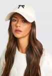 Bow Embroidered Cap - Cream