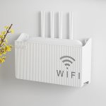 Easy-install Wireless Router Holder - No-drill Wall-mounted Storage Box With Polished Finish Multi-purpose Organizer For Home & 