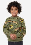 Oversized Printed Sweatshirt - Green