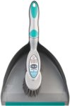 Large Dust Pan & Brush Grey Dry Plastic Handle Plastic Brush