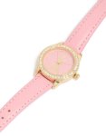 Kids Gold Pink Pu Leather Eiffel Tower Watch