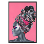 Black Framed Canvas: Modjaji - 1200MM X 800MM X 50MM
