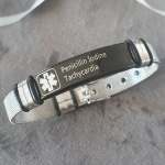 CBA102498 - Personalized Medical Alert Bracelet Stainless Steel - Black