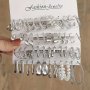 6 Pairs Tiny Hoop Earrings Zinc Alloy With Imitation Pearl Twisted Round Design Vintage Elegant Style Earring Set Gift For Women