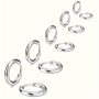 5pairs Stainless Steel Hoop Earrings Set For Men/Women